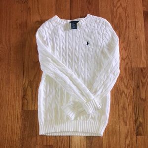 White Polo sweater